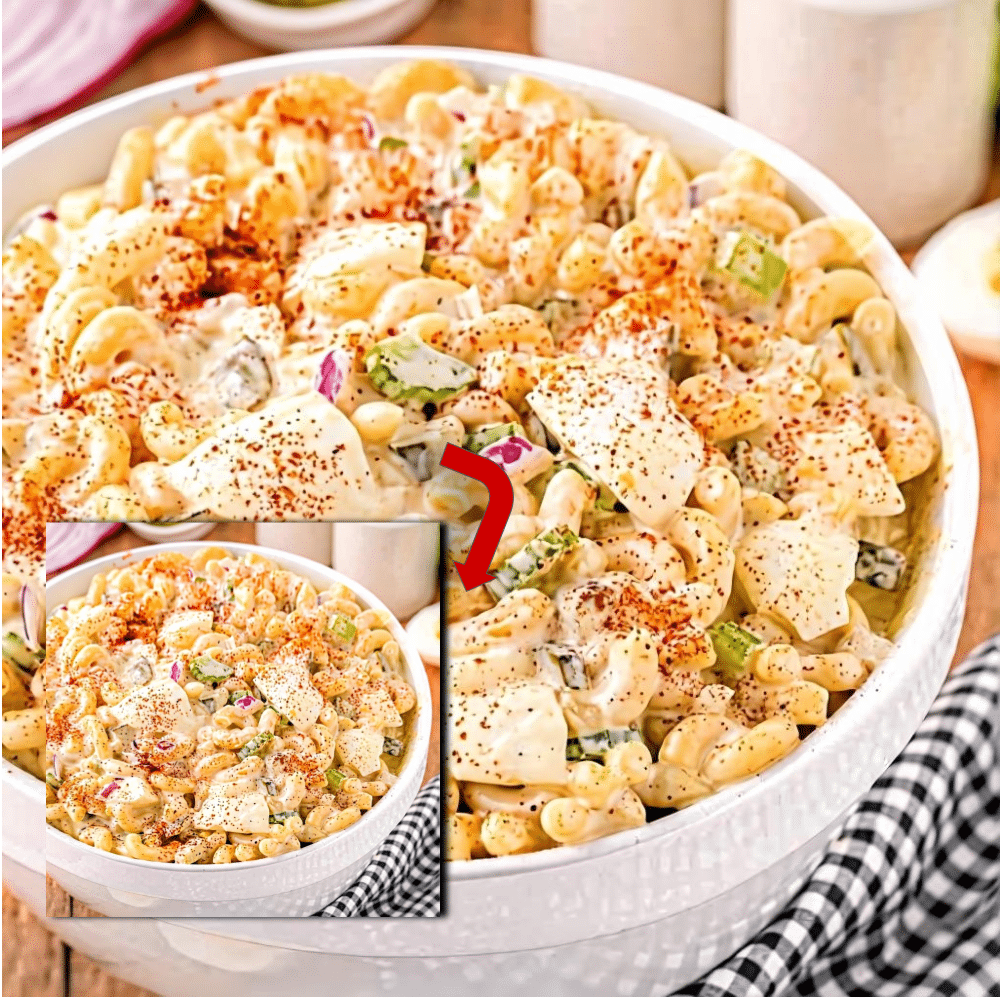 Deviled Egg Macaroni Salad 2 Easy Deviled Egg Macaroni Salad (Best Potluck Recipe!)