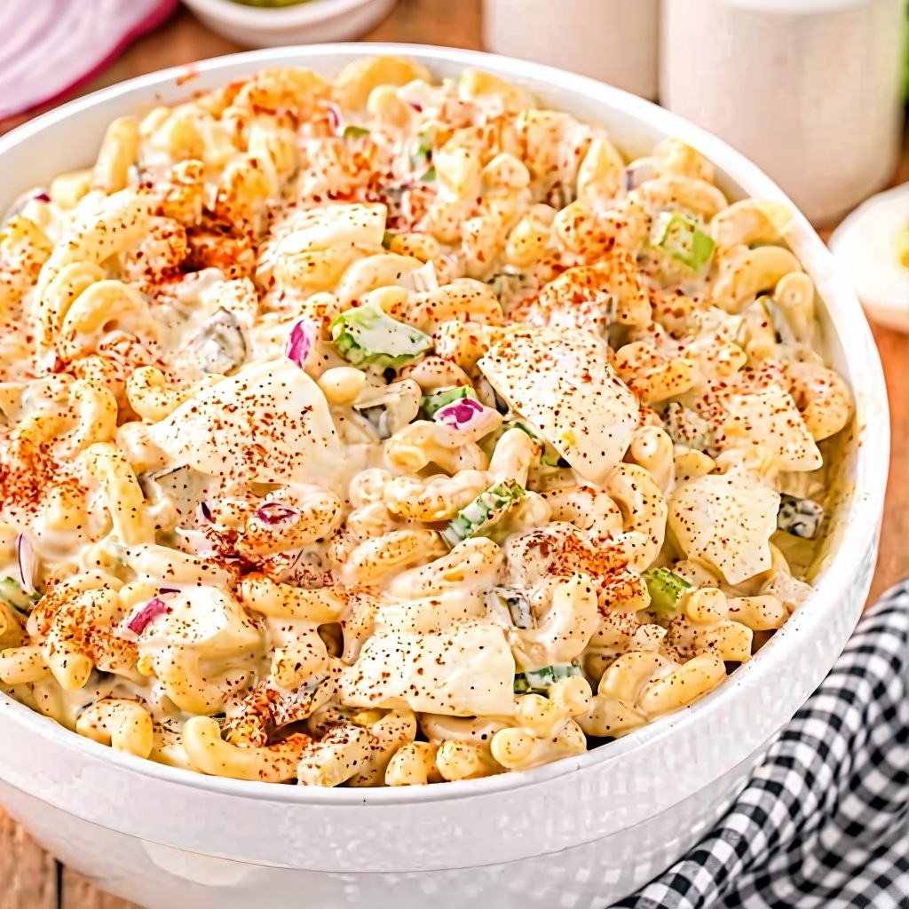 Deviled Egg Macaroni Salad 1 Easy Deviled Egg Macaroni Salad (Best Potluck Recipe!)