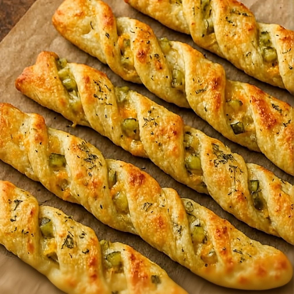 Dill Pickle Bread Twists 1 Cheesy Dill Pickle Bread Twists (Easy Recipe!)