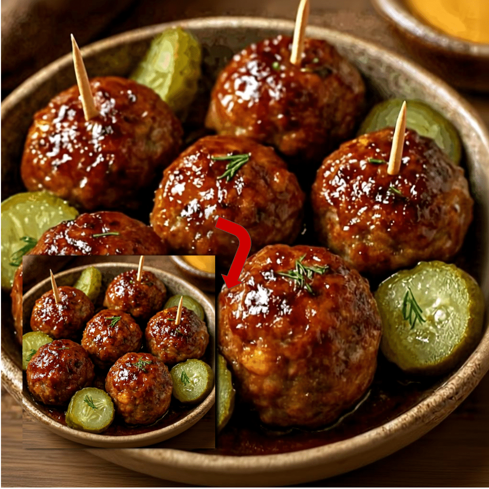 Best Dill Pickle Meatballs Recipe (Cheesy & Tangy!)