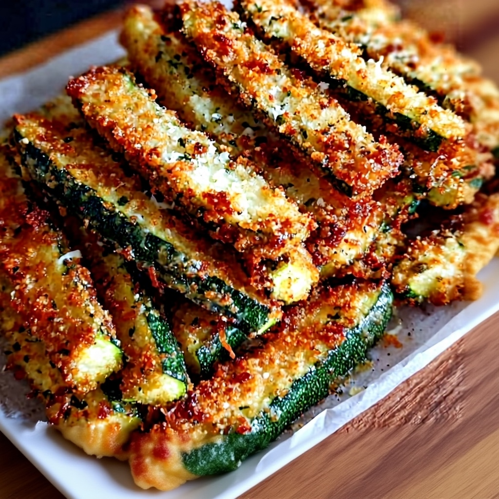 Garlic Parmesan Zucchini Sticks (Crispy & Easy!)