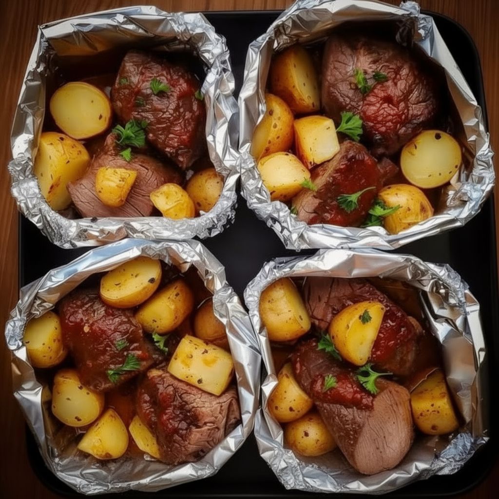 Garlic Steak Potato Foil Packets (Easy Recipe!)