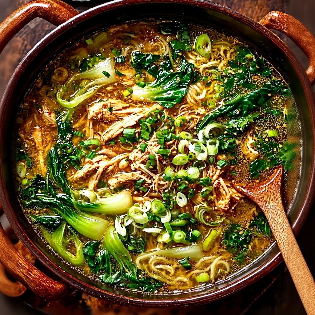 Best Ginger Chicken Soup with Bok Choy Recipe