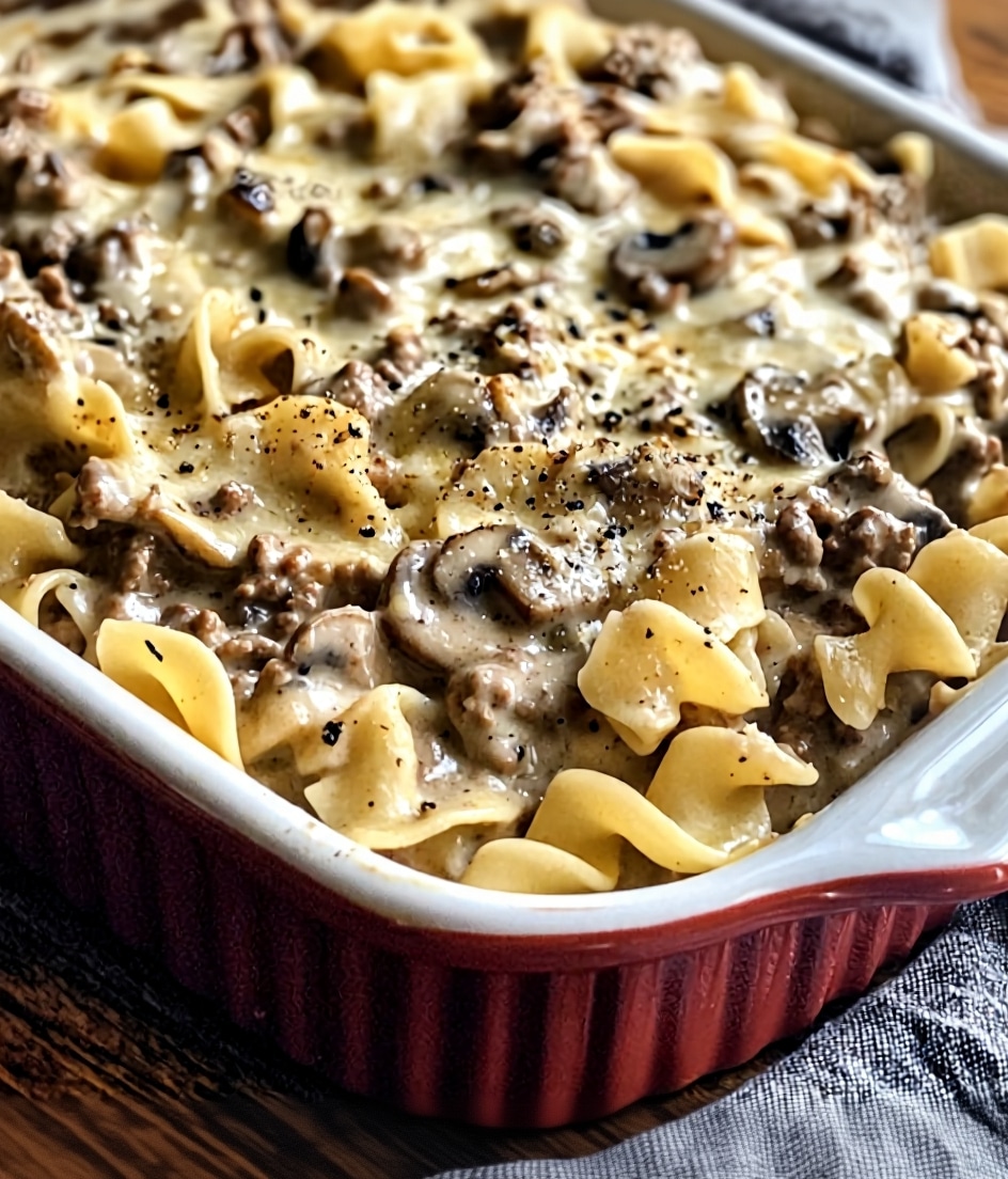 Ground Beef Stroganoff Casserole 1 Easy Ground Beef Stroganoff Casserole Recipe