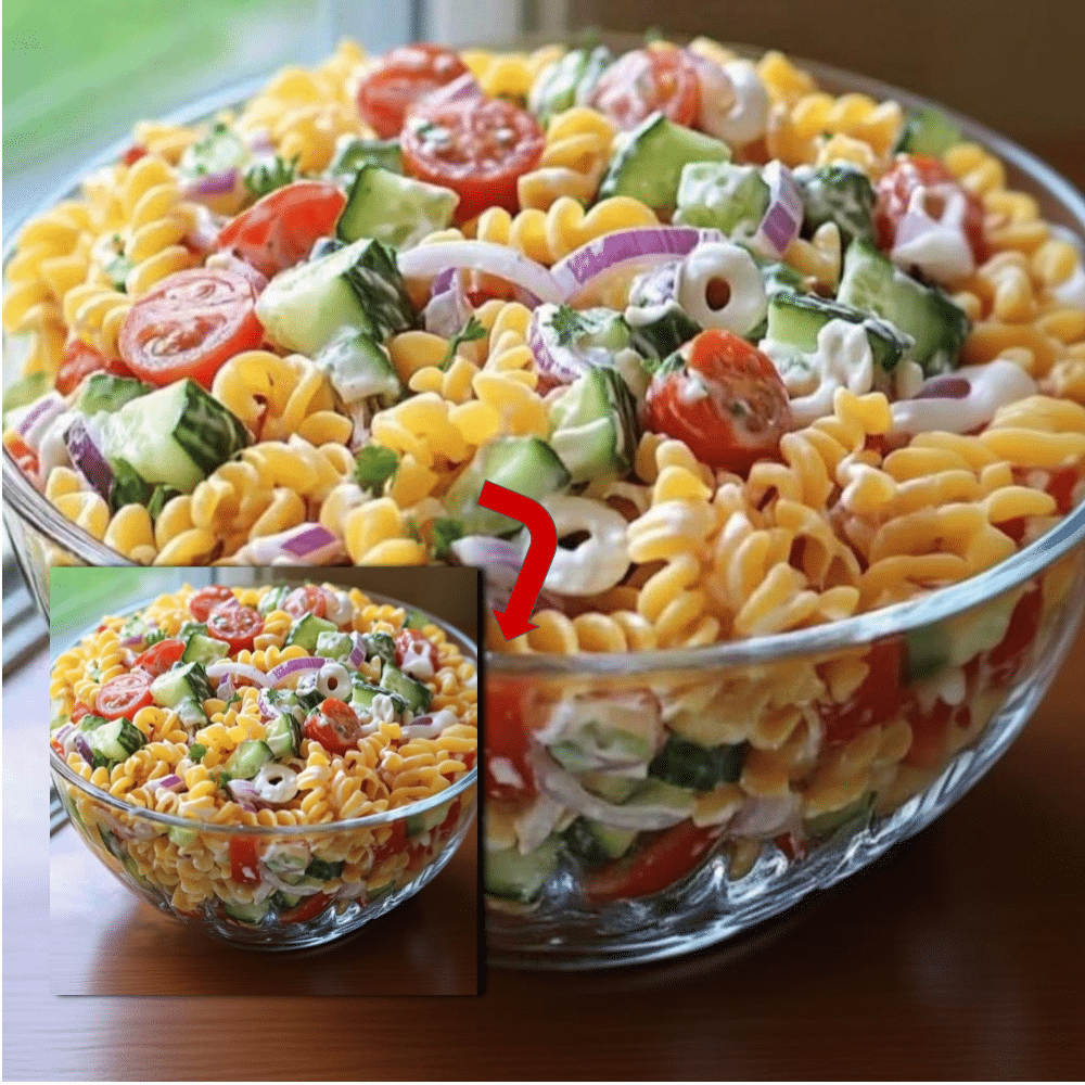Easy Layered Pasta Salad Recipe (A Crowd-Pleaser!)