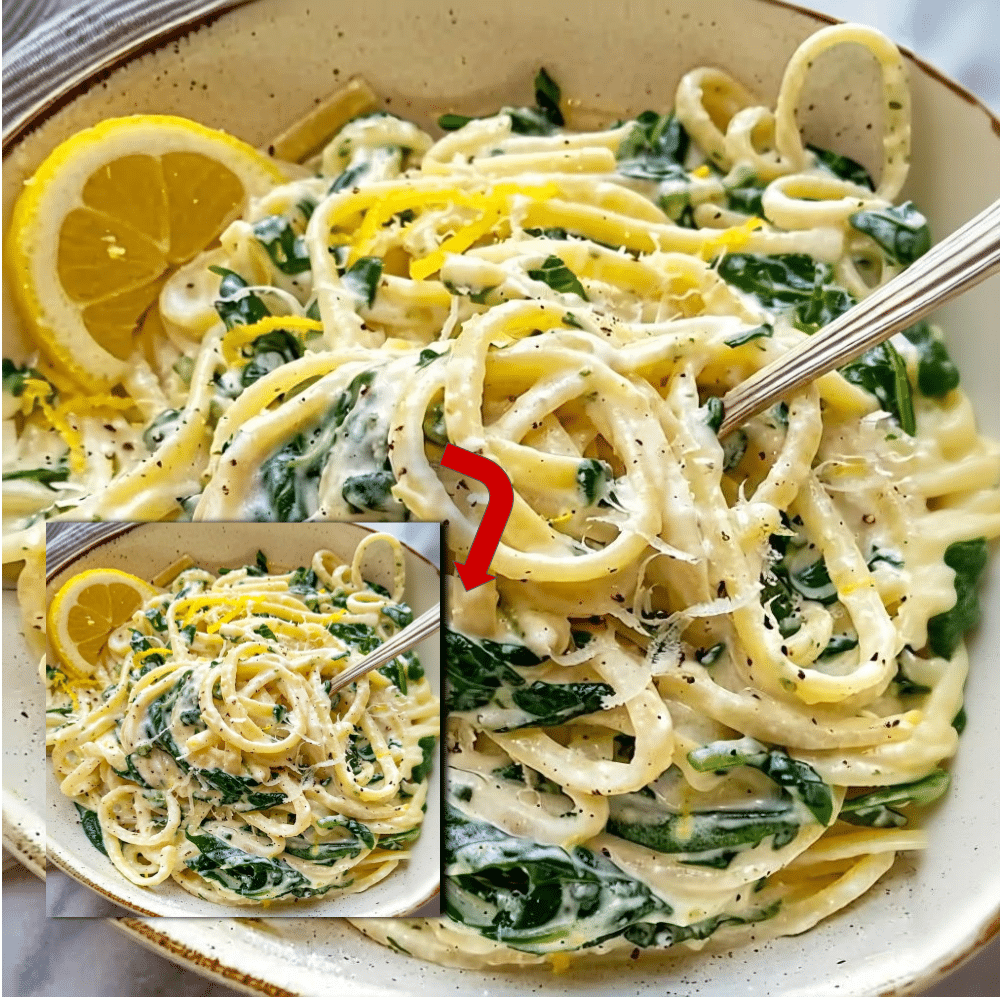 Creamy Lemon Ricotta Spinach Pasta Recipe