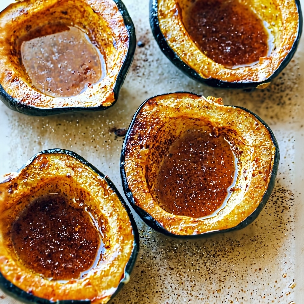 Easy Maple Roasted Acorn Squash Recipe