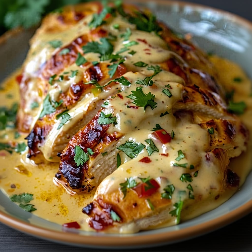 Easy Mexican Chicken with Cheese Sauce Recipe