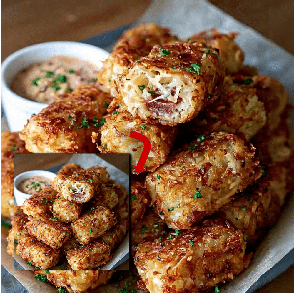 Crispy Reuben-Style Tater Tots with Bacon and Sauerkraut 2 Best Reuben-Style Tater Tots Recipe