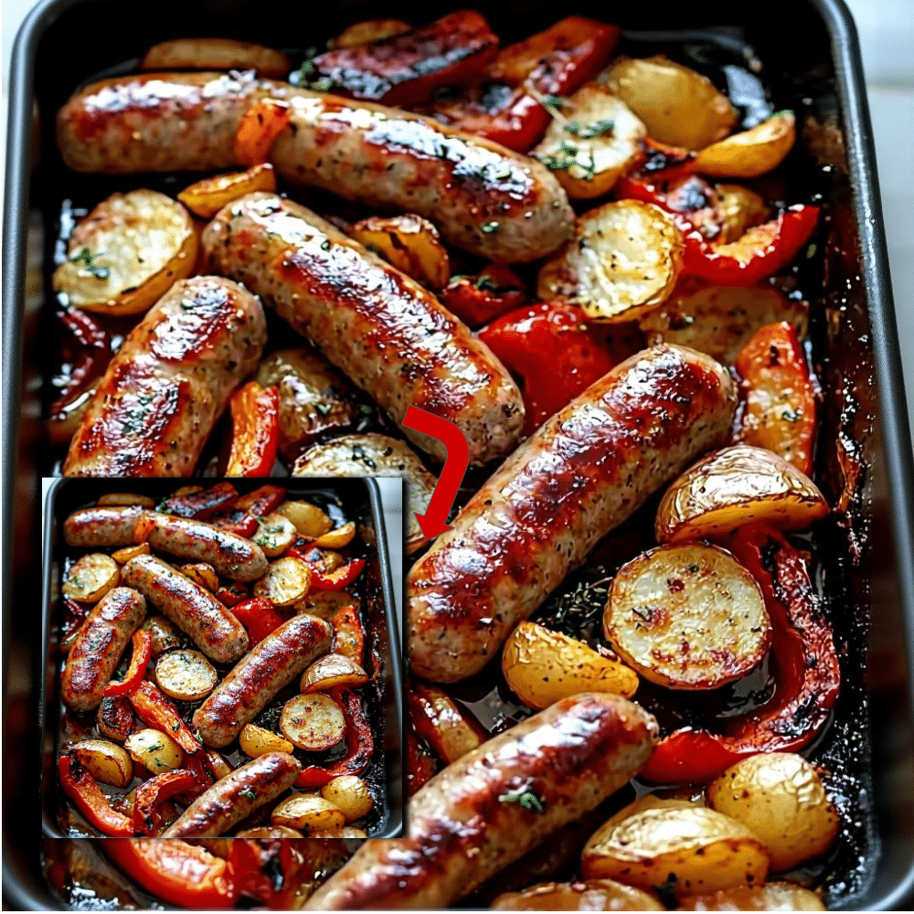 Easy Roasted Sausage Peppers Onions Potatoes