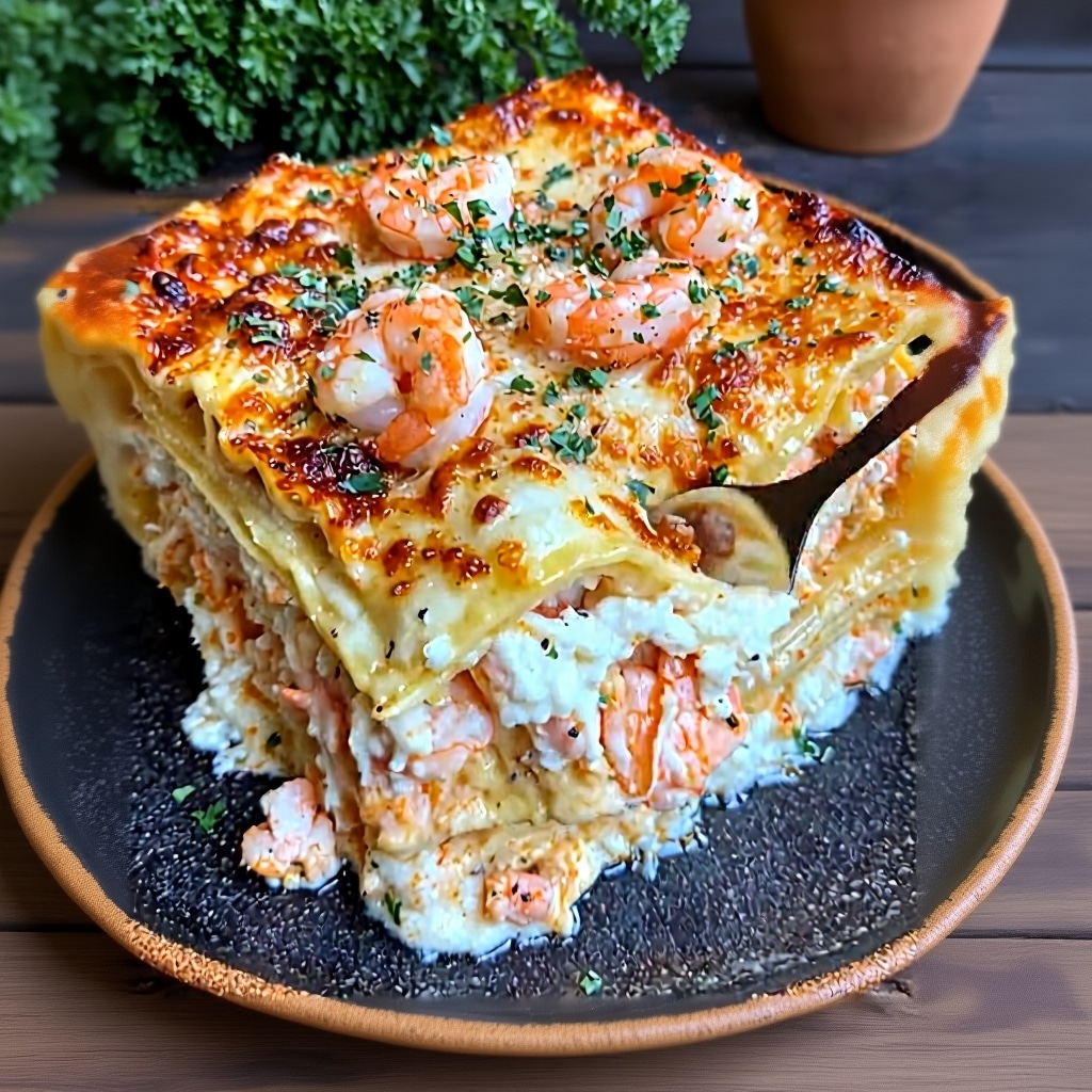 Creamy Shrimp and Crab Lasagna (Easy Recipe!)
