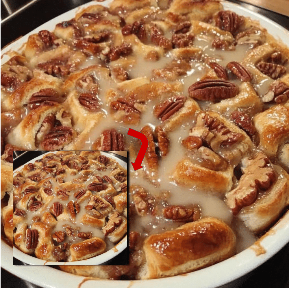 Apple Pecan Cinnamon Roll Bake: Easy 3-Ingredient Breakfast