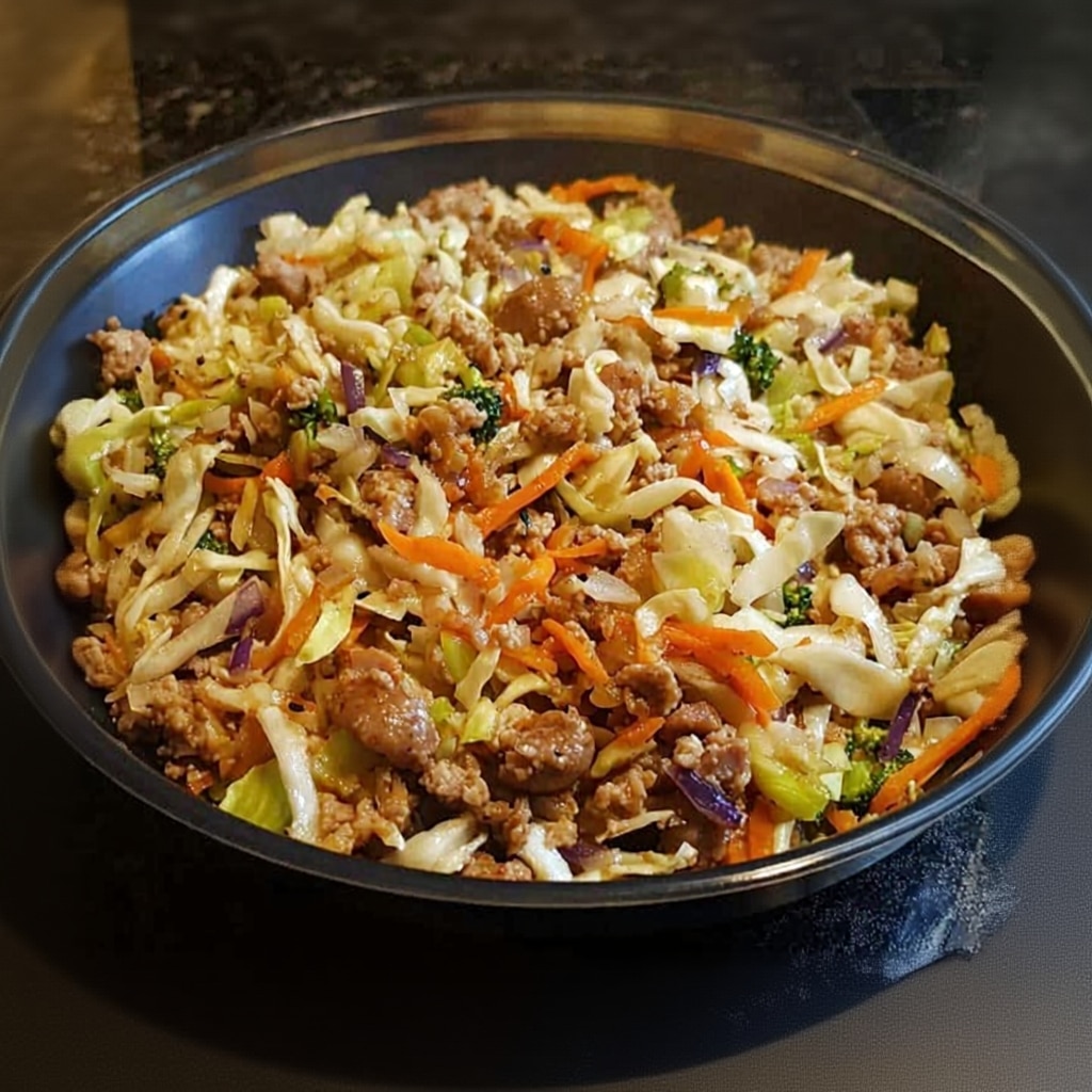 Beef Eggroll in a Bowl: Easy 20-Minute Keto Dinner