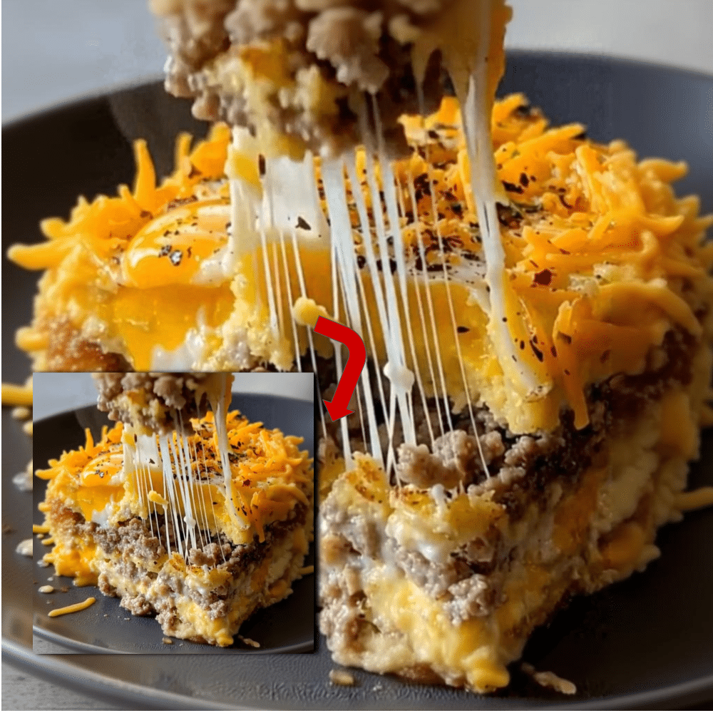Cheesy Beef Hashbrown Casserole Recipe | Easy Breakfast Bake