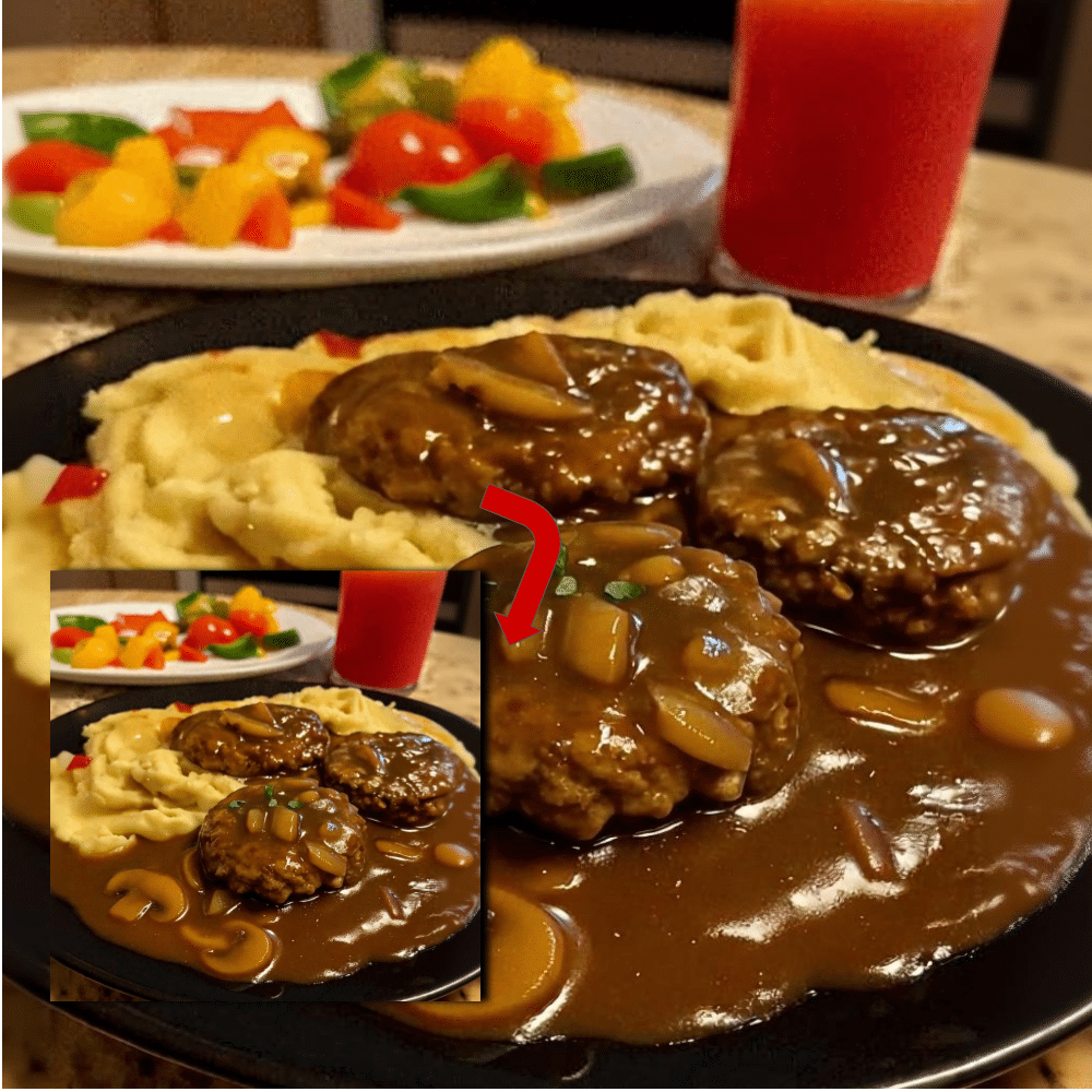 Best Beef Salisbury Steak with Mushroom Gravy Recipe 2 Best Beef Salisbury Steak with Mushroom Gravy Recipe