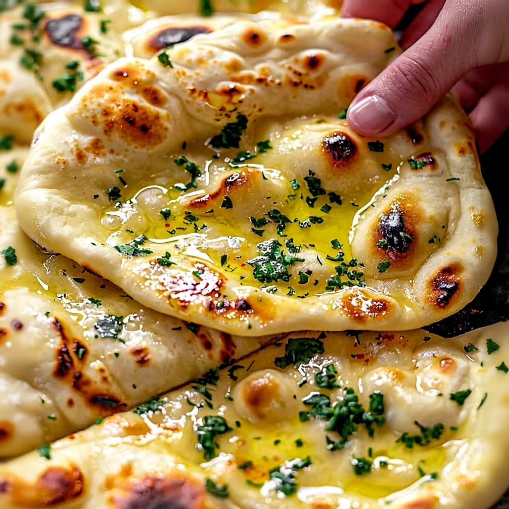 Easy Buttery Garlic Naan Recipe (Pillowy & Soft!)