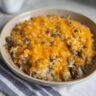 Easy Cheesy Ground Beef Rice Casserole