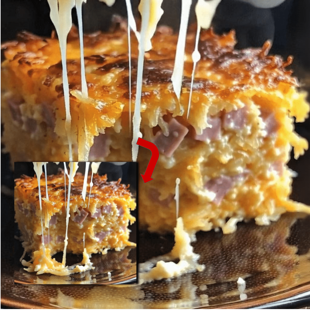 Easy Cheesy Ham Hash Brown Casserole