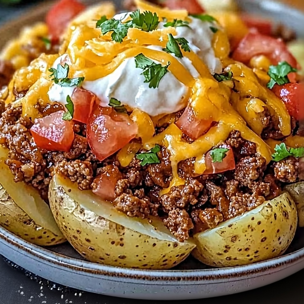 Easy Cheesy Taco Potatoes Recipe