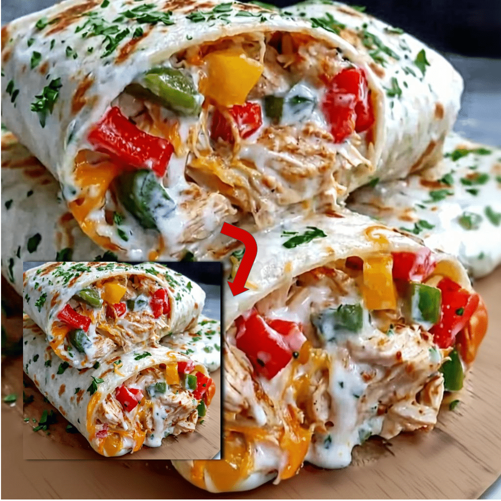 Easy Chicken Bell Pepper Ranch Burritos Recipe (20 Mins)