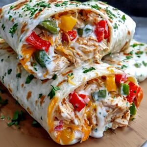 Easy Chicken Bell Pepper Ranch Burritos Recipe (20 Mins)