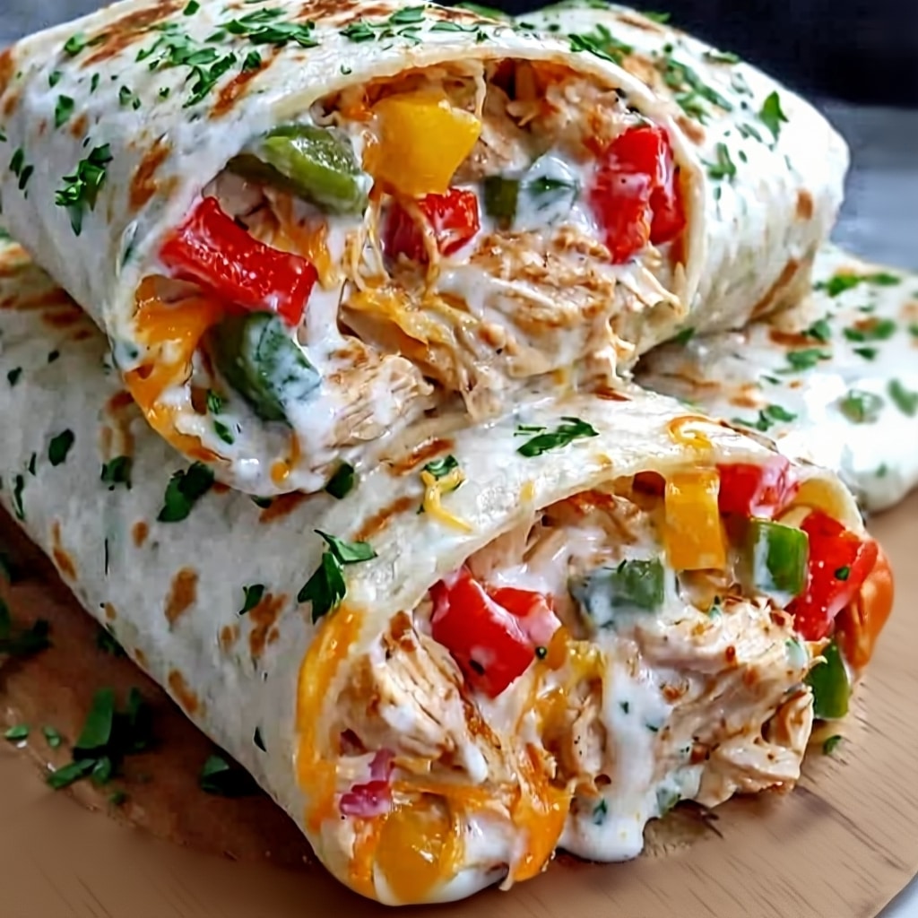 Easy Chicken Bell Pepper Ranch Burritos Recipe (20 Mins)