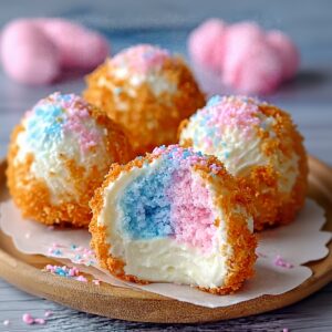 Cotton Candy Cheesecake Bombs Recipe (No-Bake & Crispy)