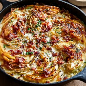 Creamy Baked Cabbage with Beef & Crispy Topping Recipe