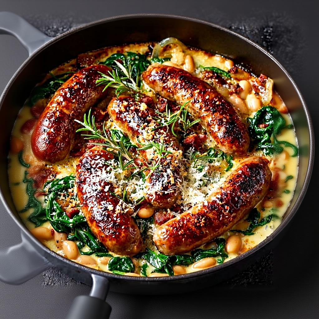 Creamy Bean Spinach Chicken Skillet (30-Min Recipe)