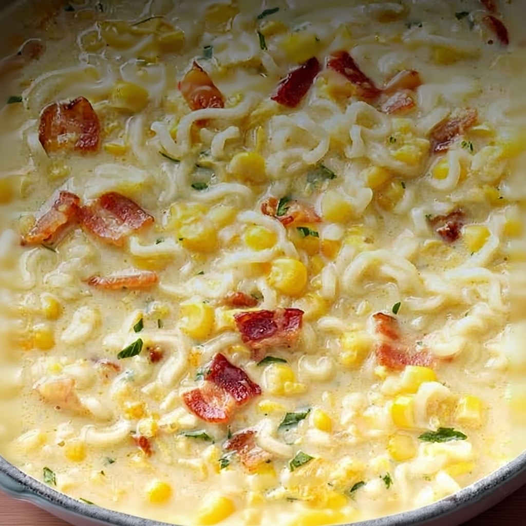 Easy Creamy Corn Bacon Ramen Recipe (Quick & Cozy)
