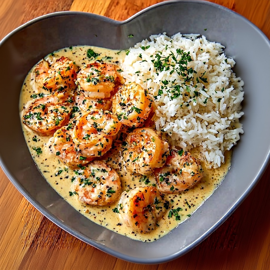 Creamy Garlic Shrimp with Rice (Easy 30-Min Recipe)