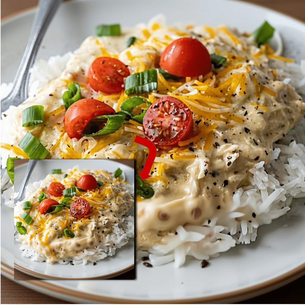 Creamy Slow Cooker Chicken Recipe with Rice & Tomatoes