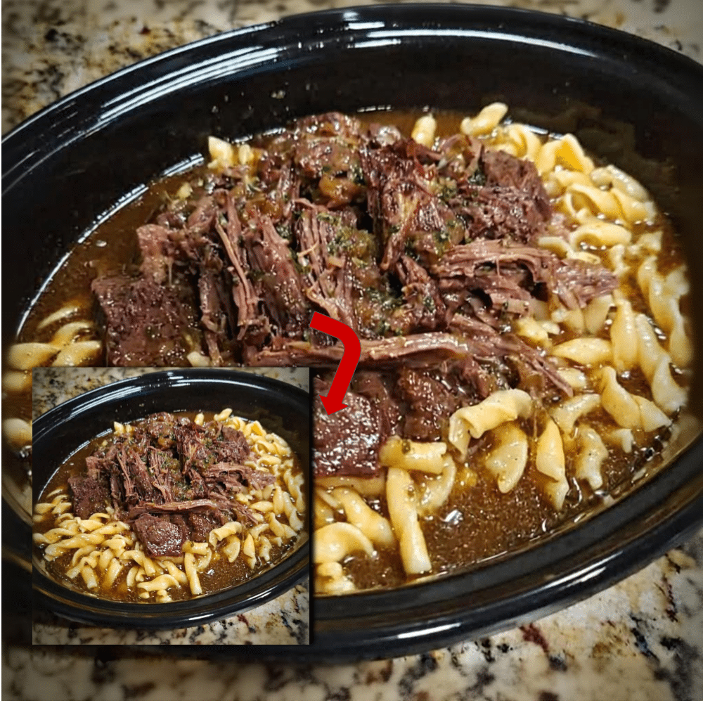 Easy Crock Pot Braised Beef Noodles Recipe