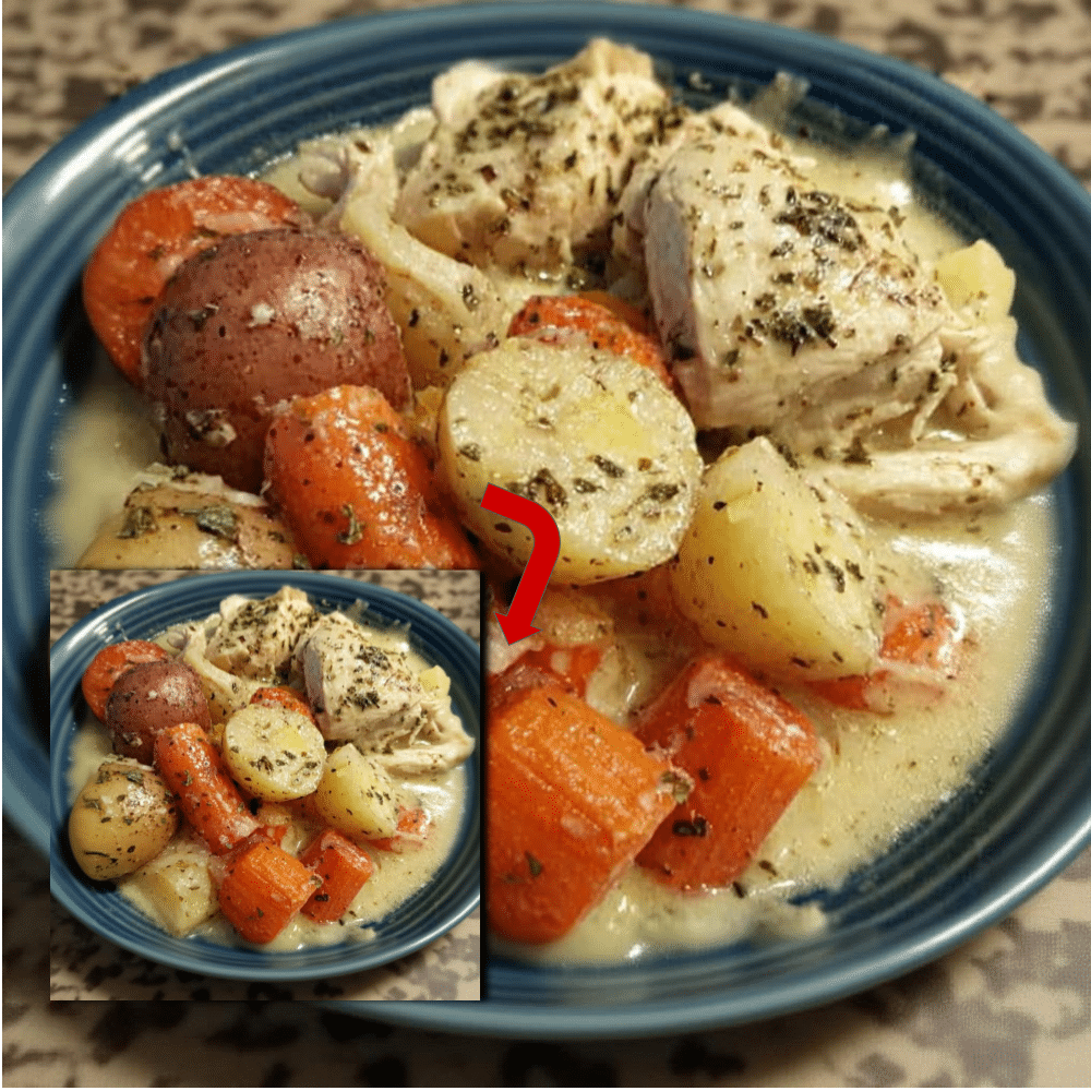 Easy Crockpot Ranch Chicken and Veggies (Dump & Go!)