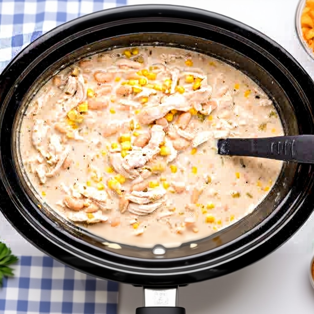 Creamy Crockpot White Chicken Chili Recipe - Easy & Comforting