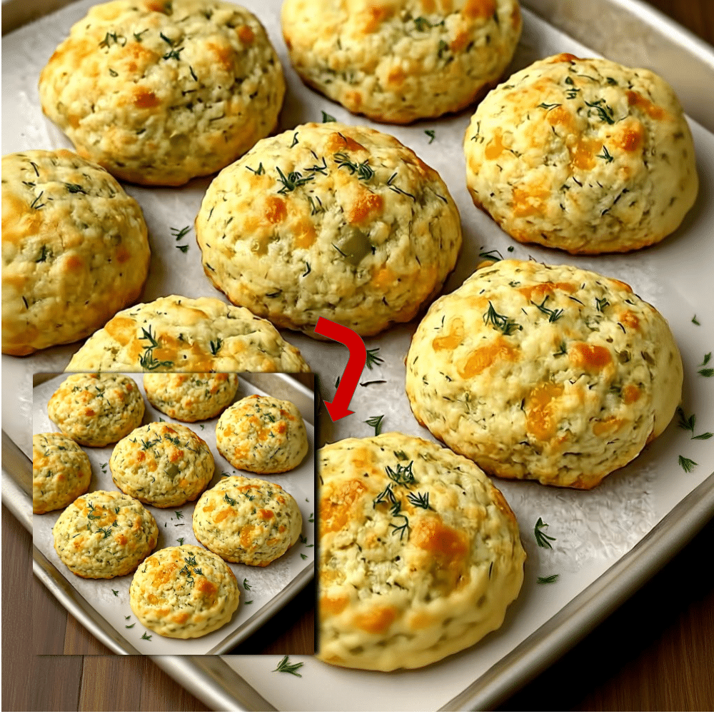 Flaky Dill Pickle Cheddar Biscuits Recipe