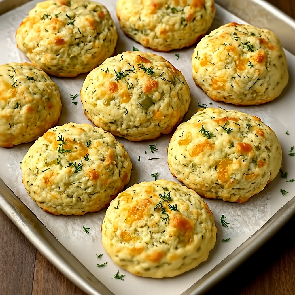 Flaky Dill Pickle Cheddar Biscuits Recipe