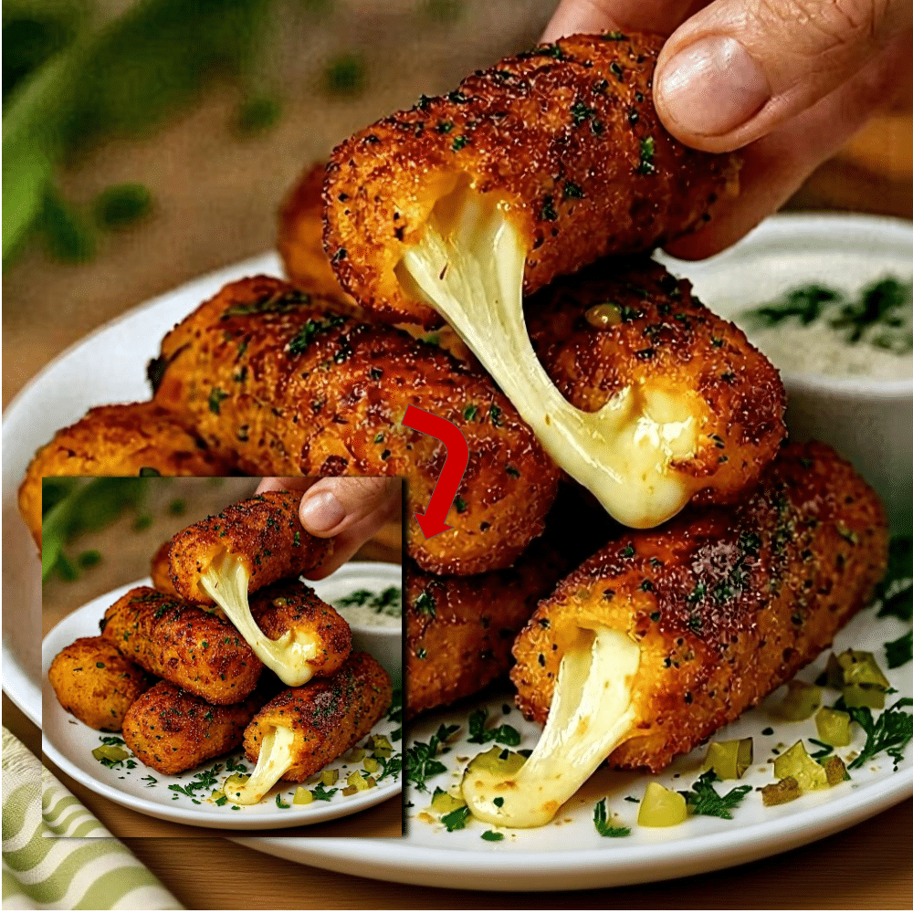 Crispy Dill Pickle Mozzarella Sticks Recipe