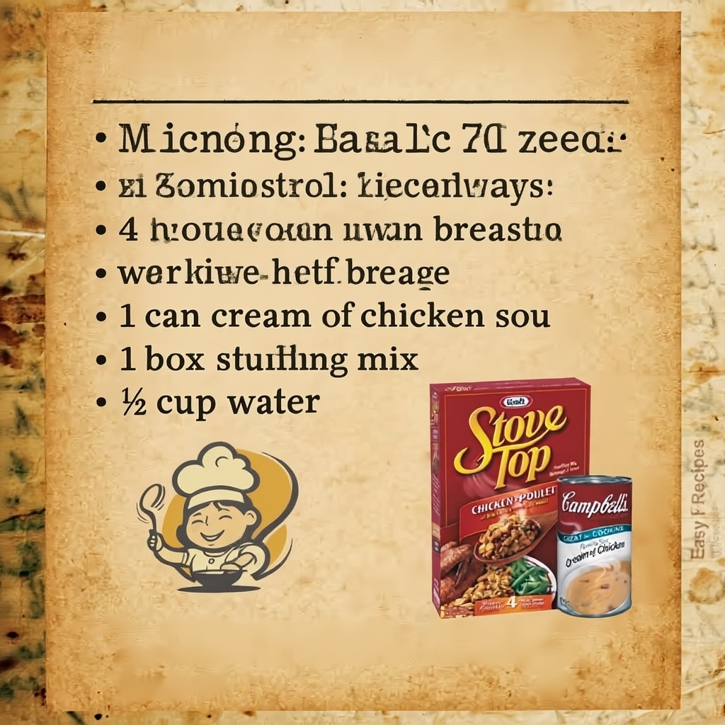 Easy Dump and Go Chicken Stuffing (Slow Cooker)