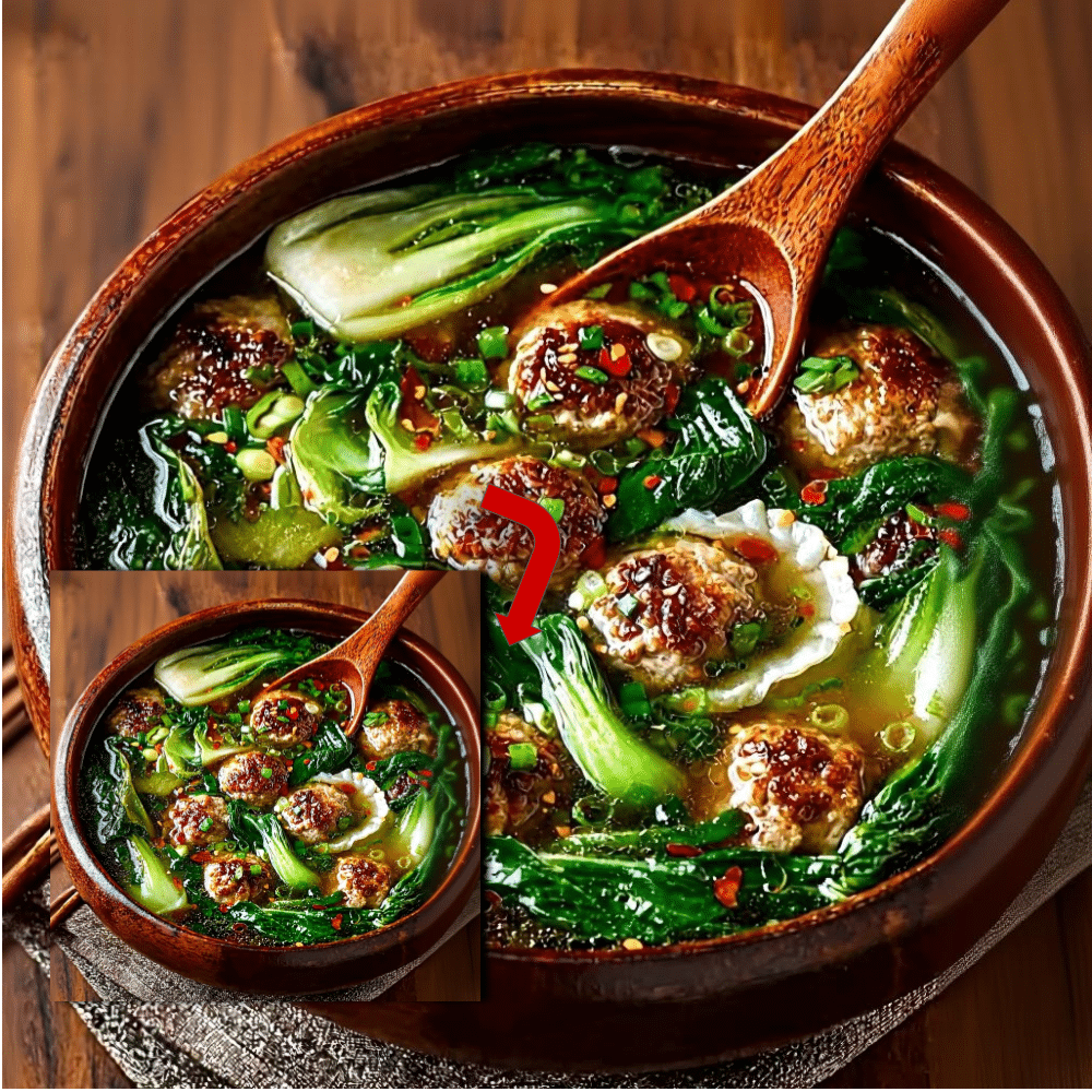 Easy Ginger Chicken Meatball Soup Recipe