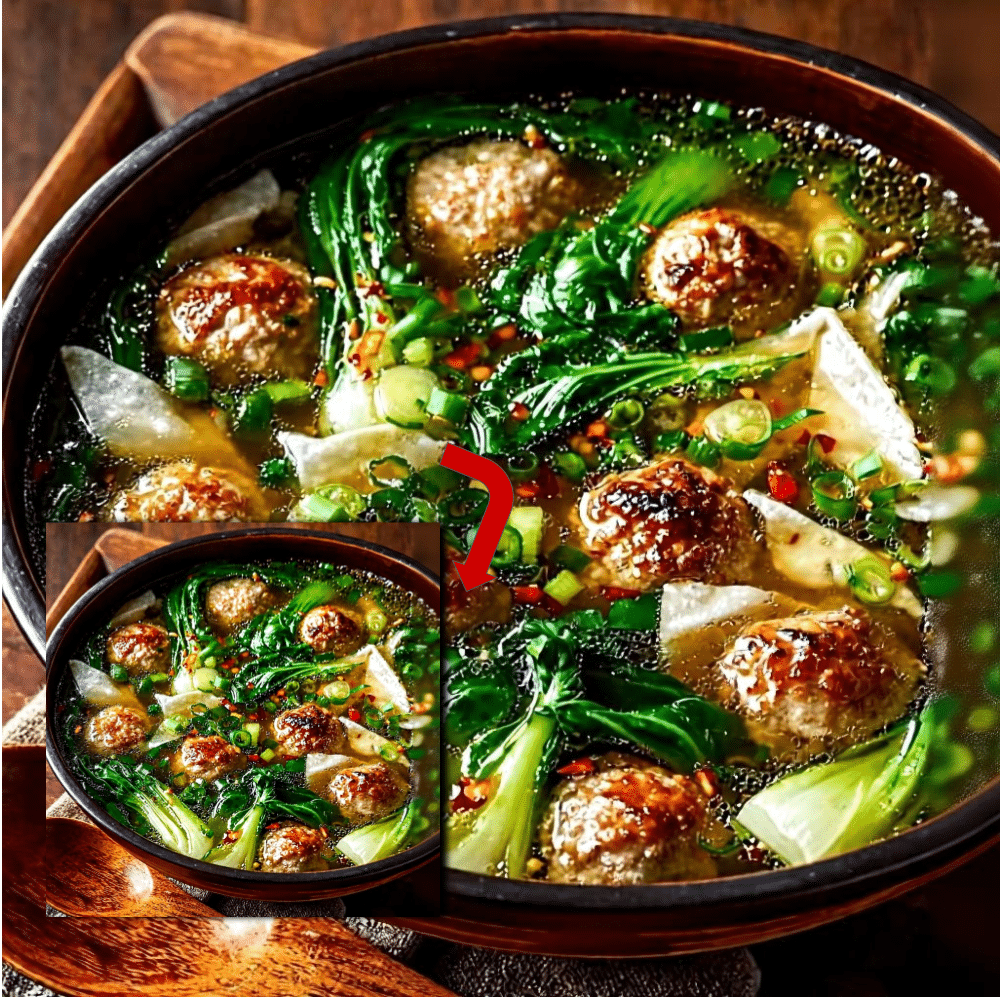 Easy Ginger Chicken Meatball Soup Recipe