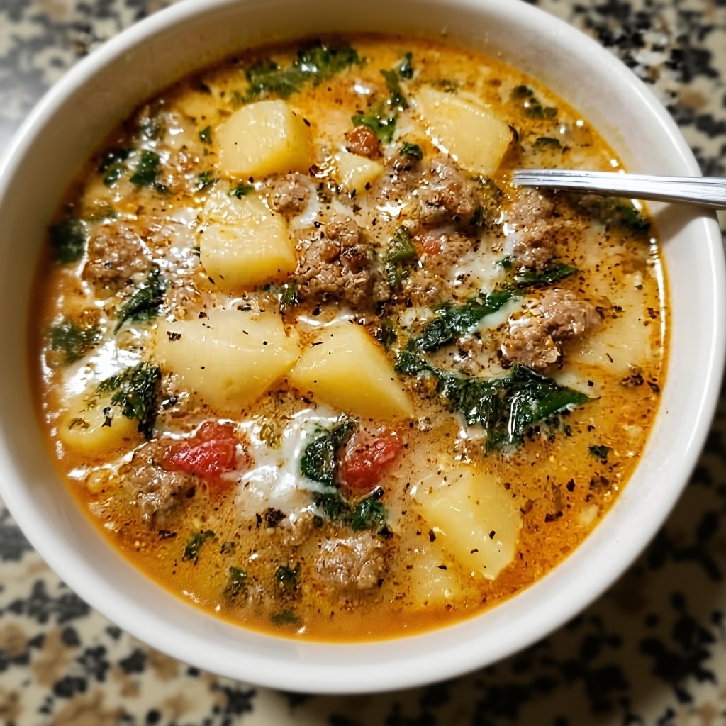 Creamy Italian Sausage Potato Soup (Easy Recipe)