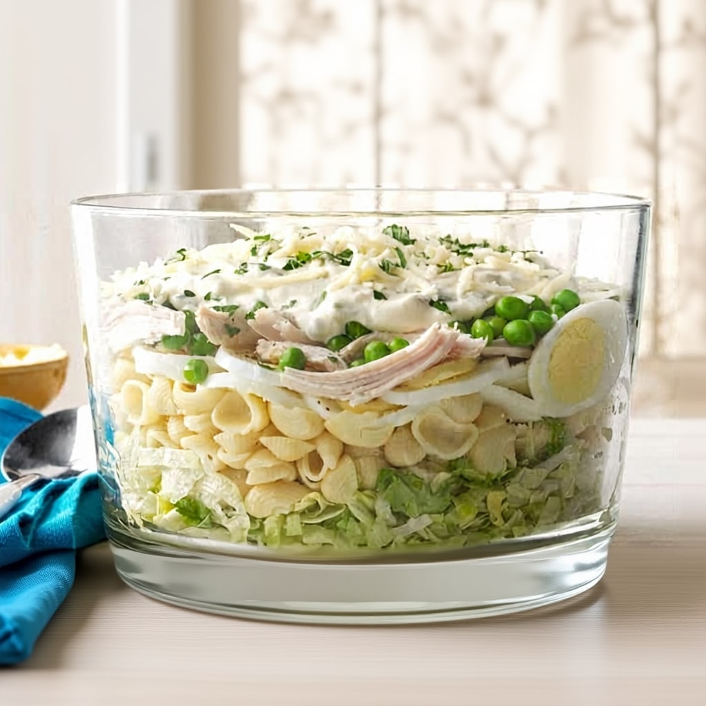 Layered Chicken Pasta Salad Recipe: The Perfect Make-Ahead Dish