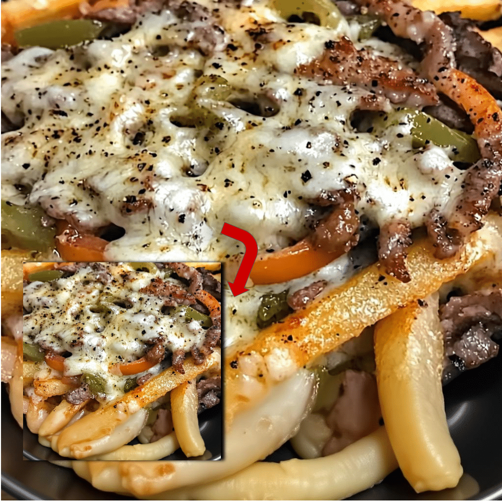 Philly Cheesesteak Fries Recipe | Cheesy Loaded Steak Fries
