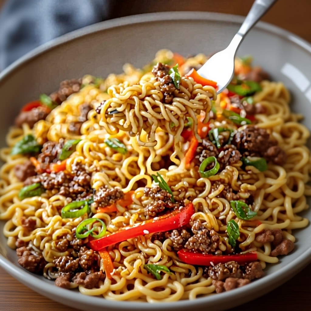 Slow Cooker Beef Ramen: Easy Ground Beef Noodle Recipe