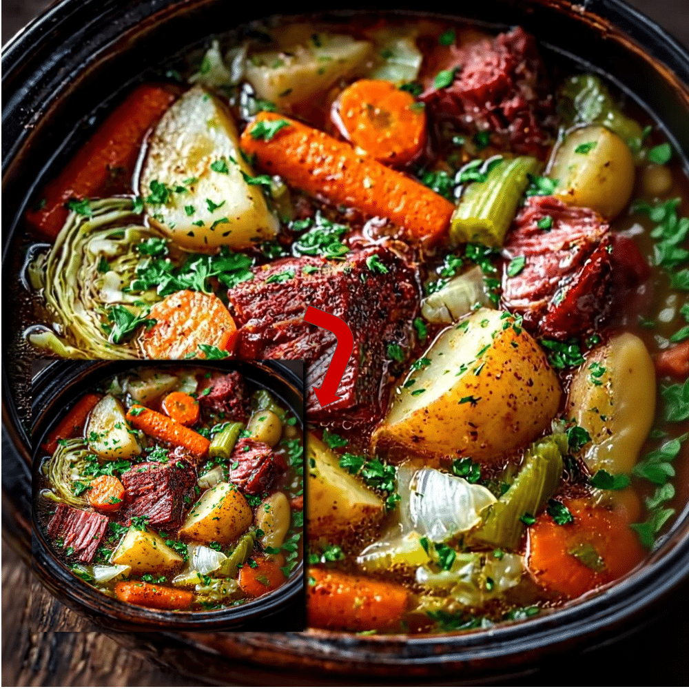 Easy Slow Cooker Corned Beef Cabbage Stew