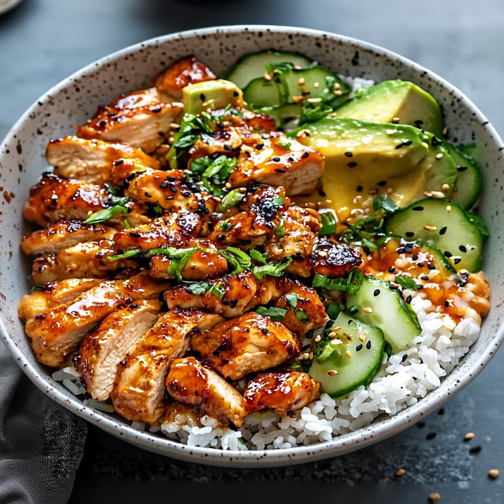Spicy Honey Ginger Chicken with Yum Yum Sauce