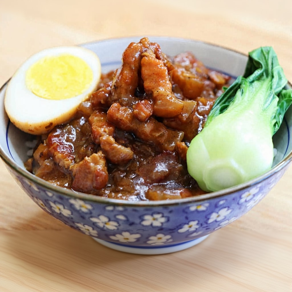 Authentic Taiwanese Braised Pork Belly (Lu Rou Fan)
