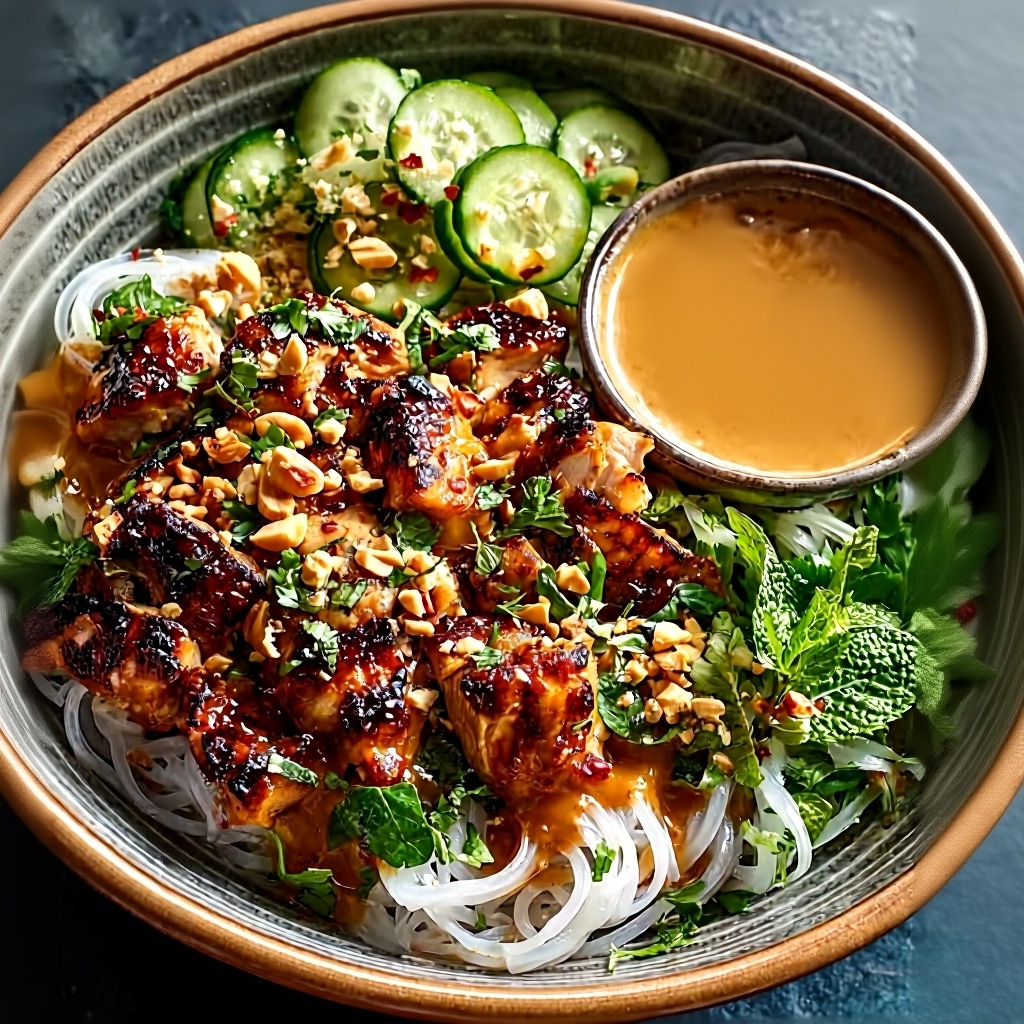 Easy Thai Peanut Chicken Noodle Bowls (30-Min Recipe)