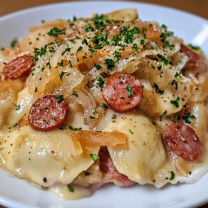 Beef Pierogi Casserole Recipe: Cheesy Kielbasa Comfort Food